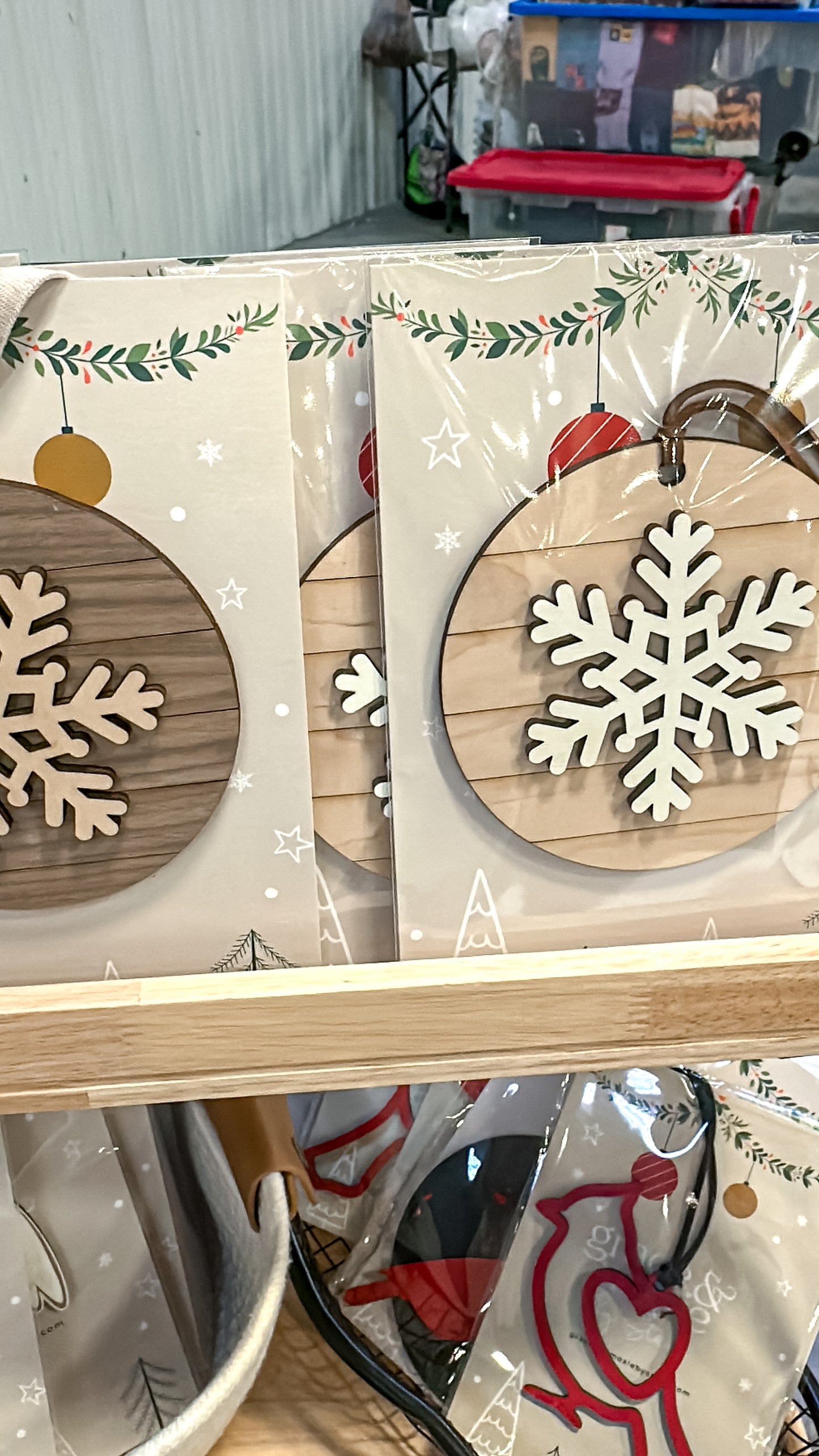Layered Wood Snowflake Ornament – Rustic Christmas Ornament