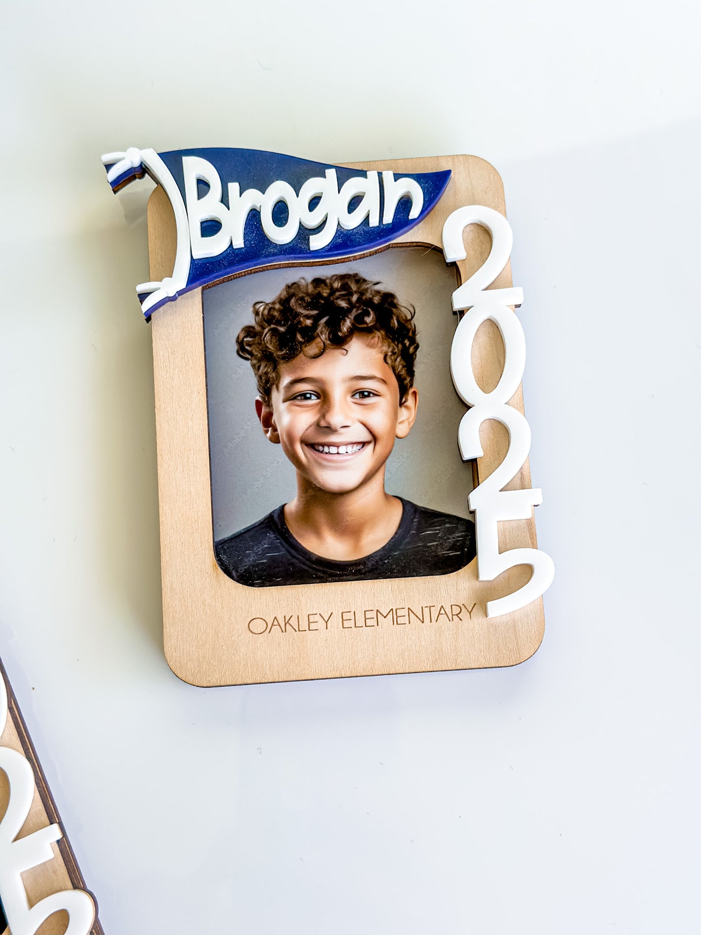 Personalized Graduation Photo Magnet 2025 | Custom Senior Gift | Class of 2025 Keepsake | Wood Frame Fridge Magnet | Gift Card Holder