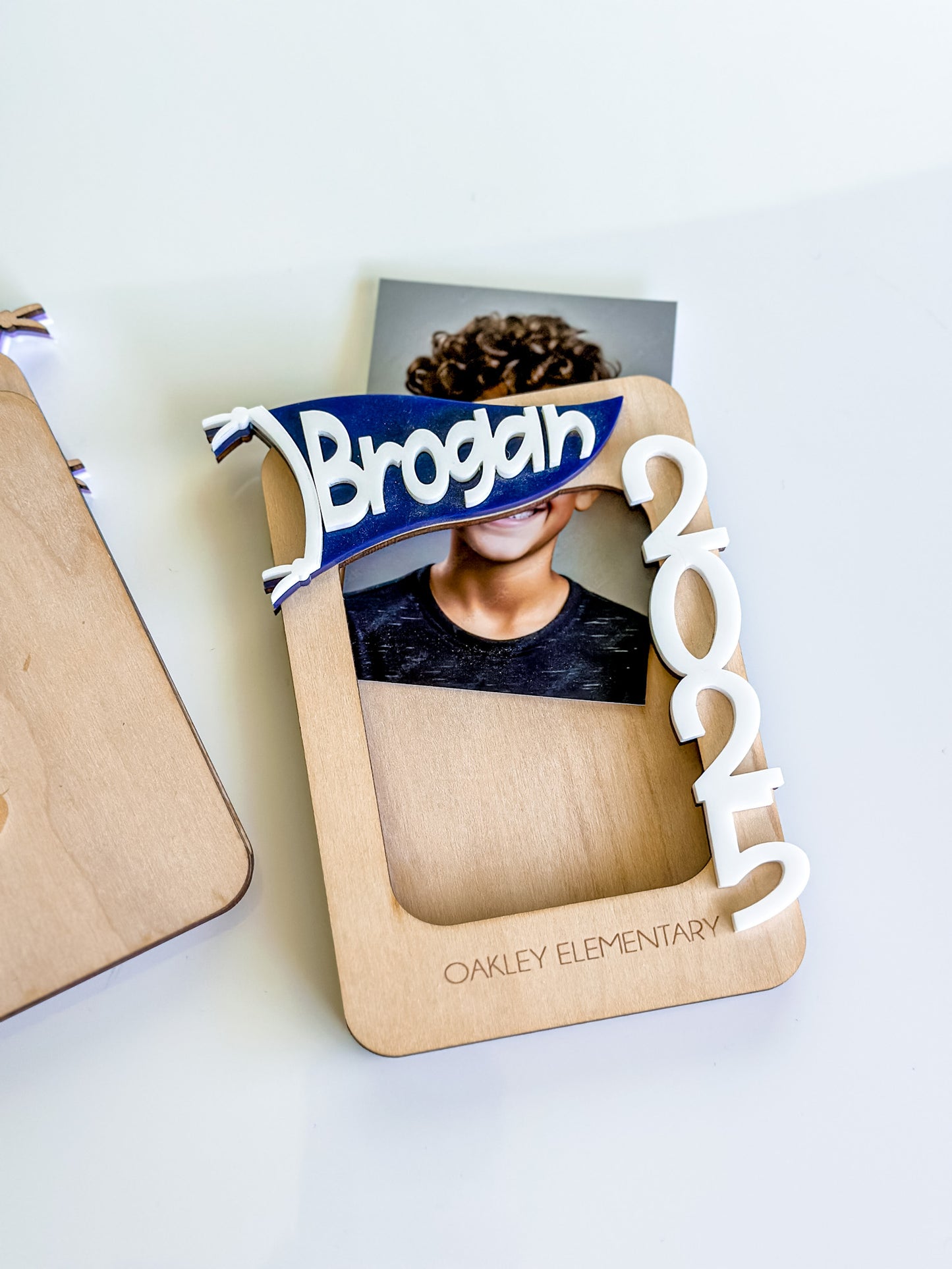 Personalized Graduation Photo Magnet 2025 | Custom Senior Gift | Class of 2025 Keepsake | Wood Frame Fridge Magnet | Gift Card Holder