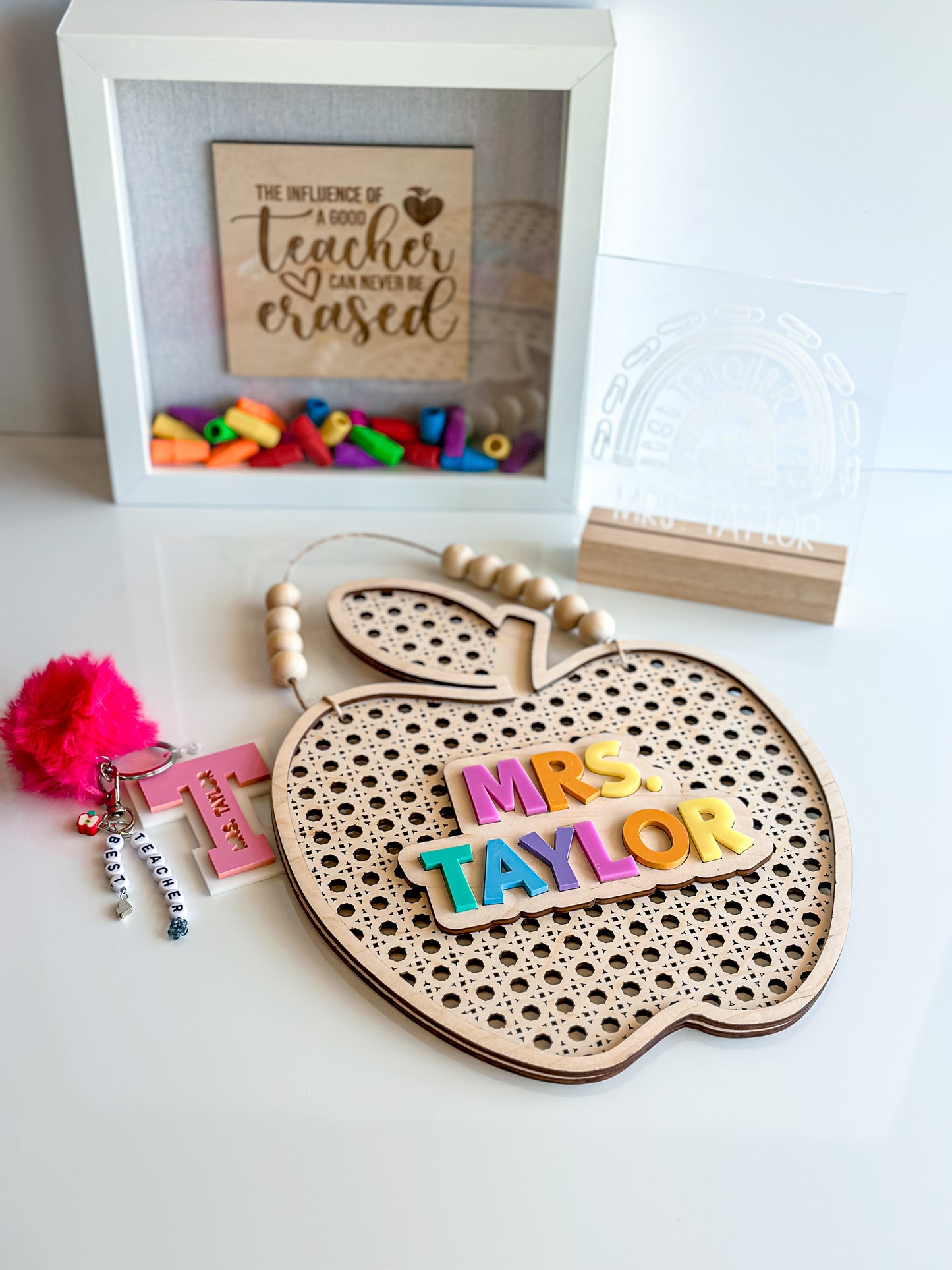 Teachers Can Never Be Erased shadow box • Teacher Appreciation • Back to School Gift
