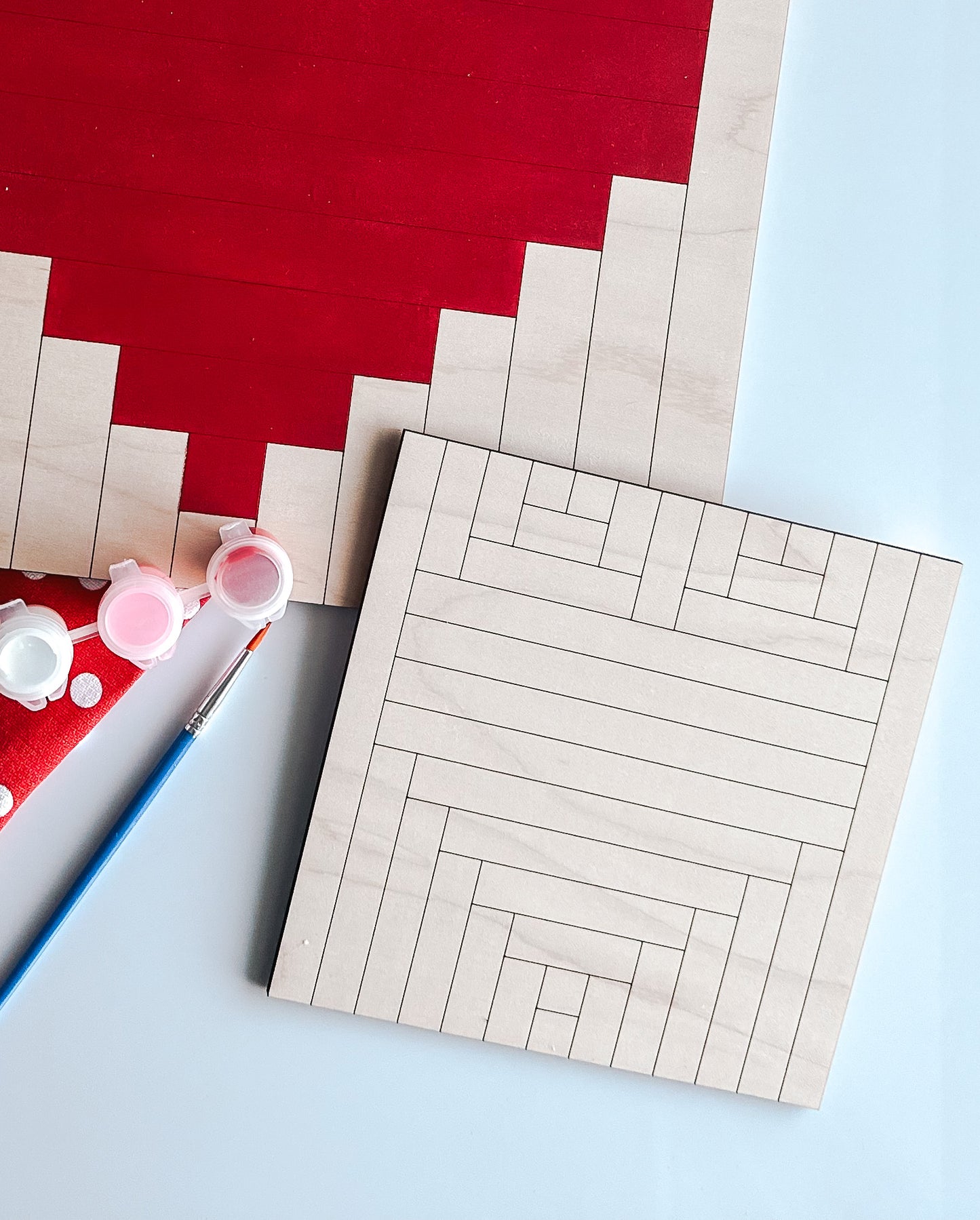 DIY Valentine Heart Quilt Painting