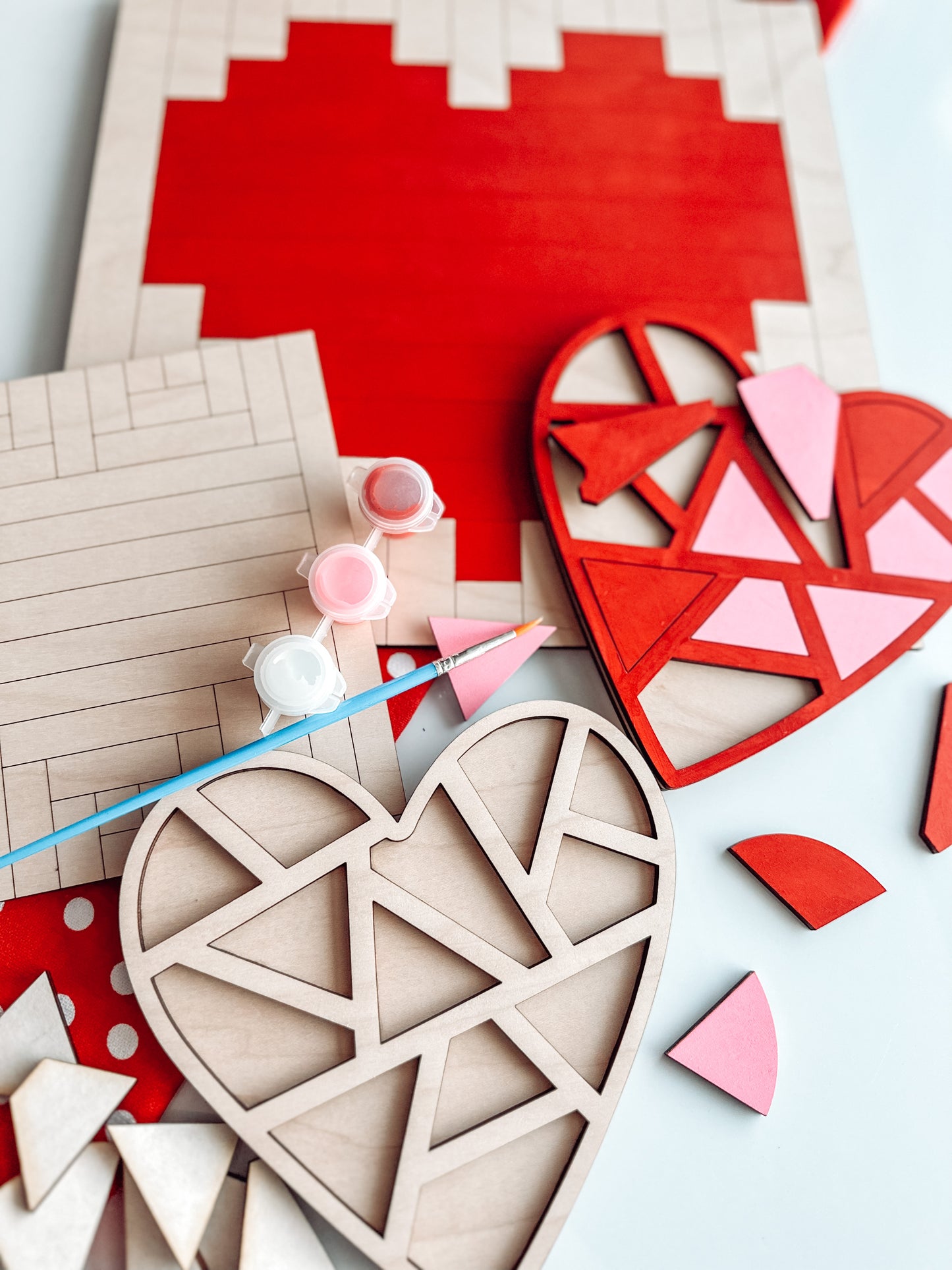 DIY Valentine Heart Quilt Painting