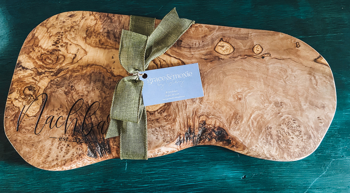 Custom Olive Wood Cutting Board