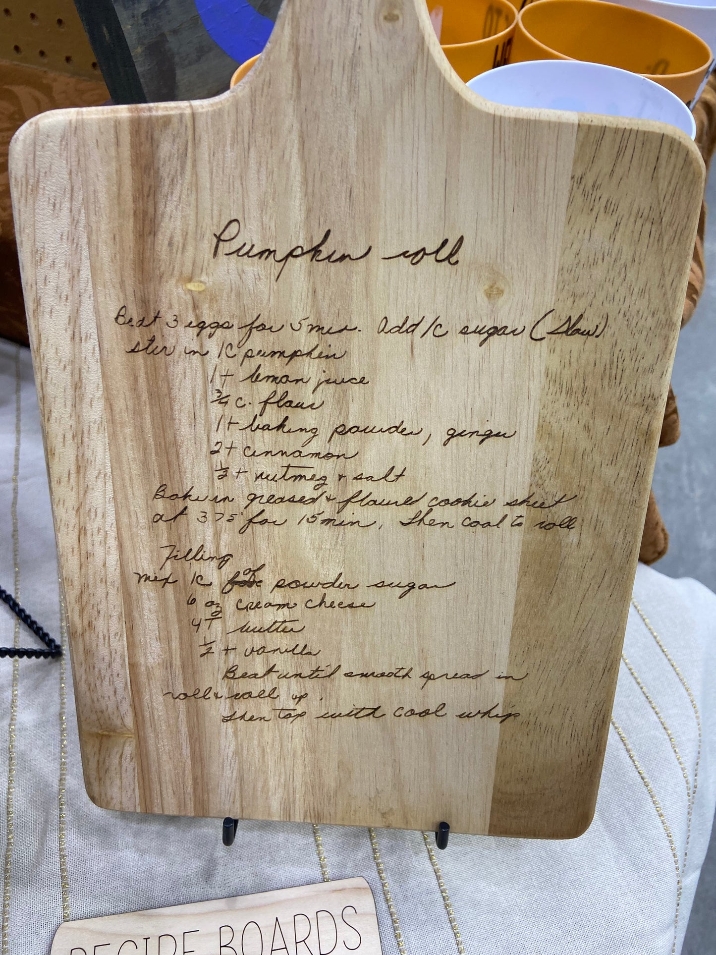 Handwritten Recipe Board