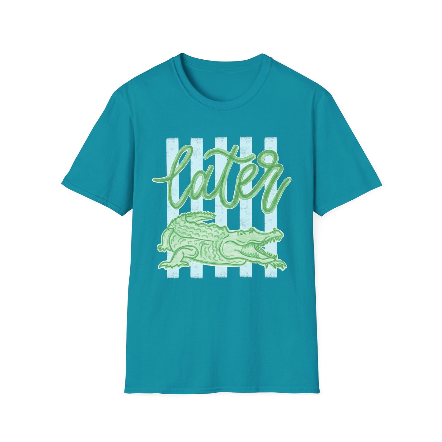 'Later' Alligator T-Shirt (Gildan Soft-style)