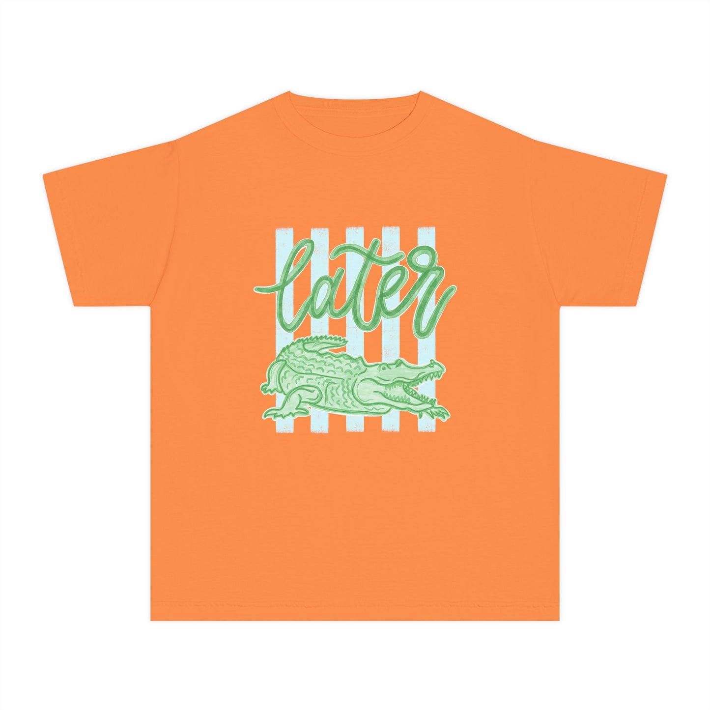 Youth Tee — 'Later' Alligator Graphic Shirt (Fun Beachy Vibe)