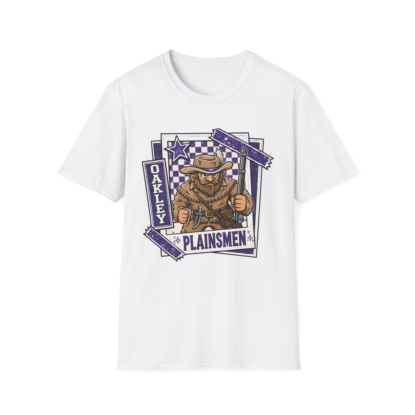 Plainsmen Graphic T‑Shirt — Oakley Western Cowboy Badge Design