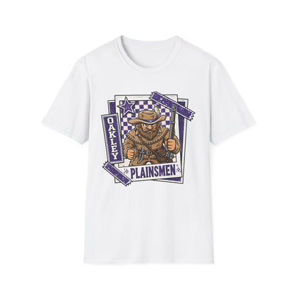 Plainsmen Graphic T‑Shirt — Oakley Western Cowboy Badge Design