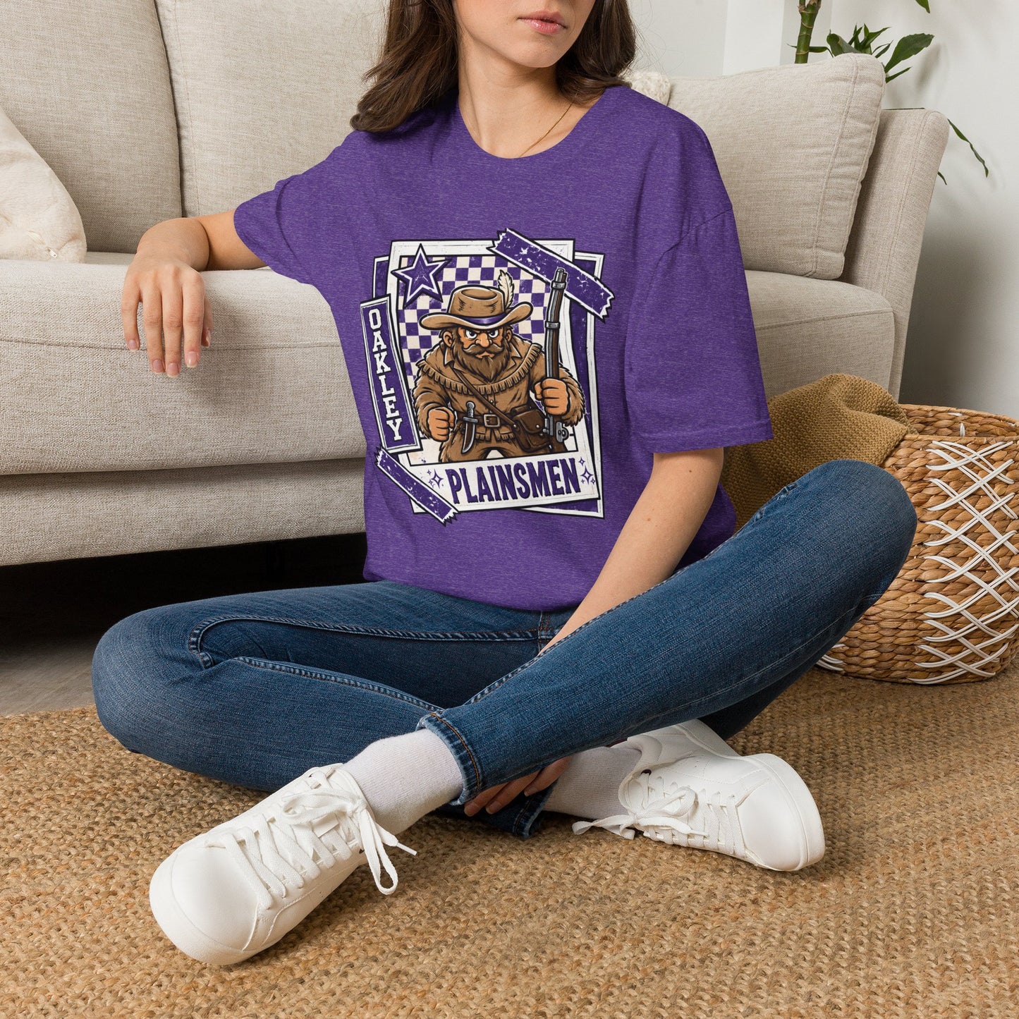 Plainsmen Graphic T‑Shirt — Oakley Western Cowboy Badge Design
