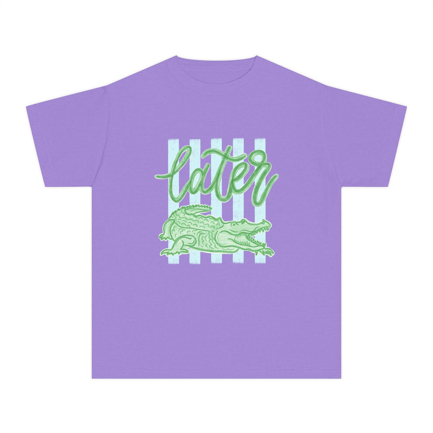 Youth Tee — 'Later' Alligator Graphic Shirt (Fun Beachy Vibe)