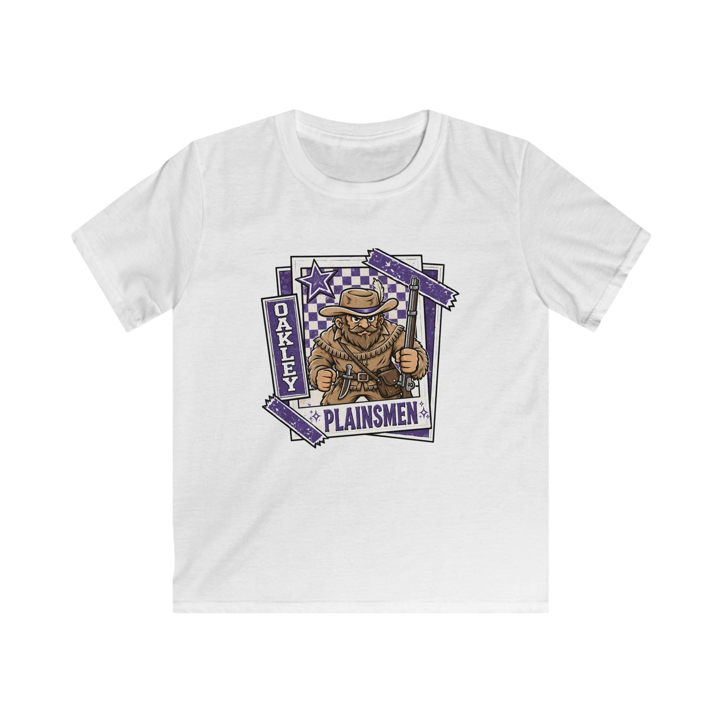Kids Tee — Oakley Plainsmen Mascot Football Team Shirt