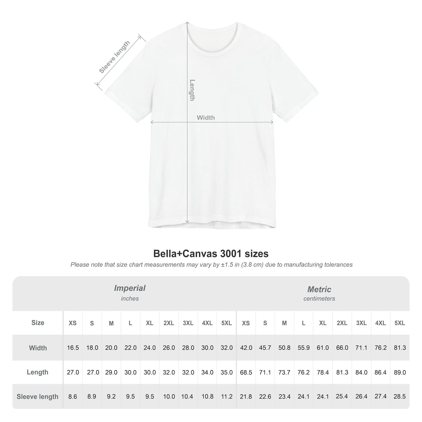Unisex Jersey Short Sleeve Tee