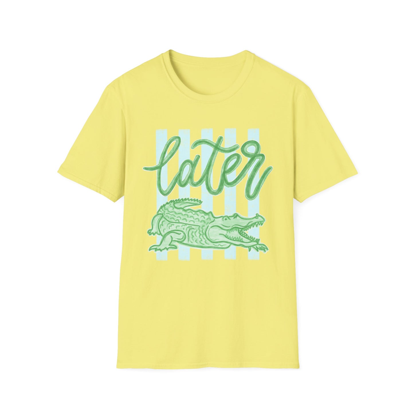 'Later' Alligator T-Shirt (Gildan Soft-style)