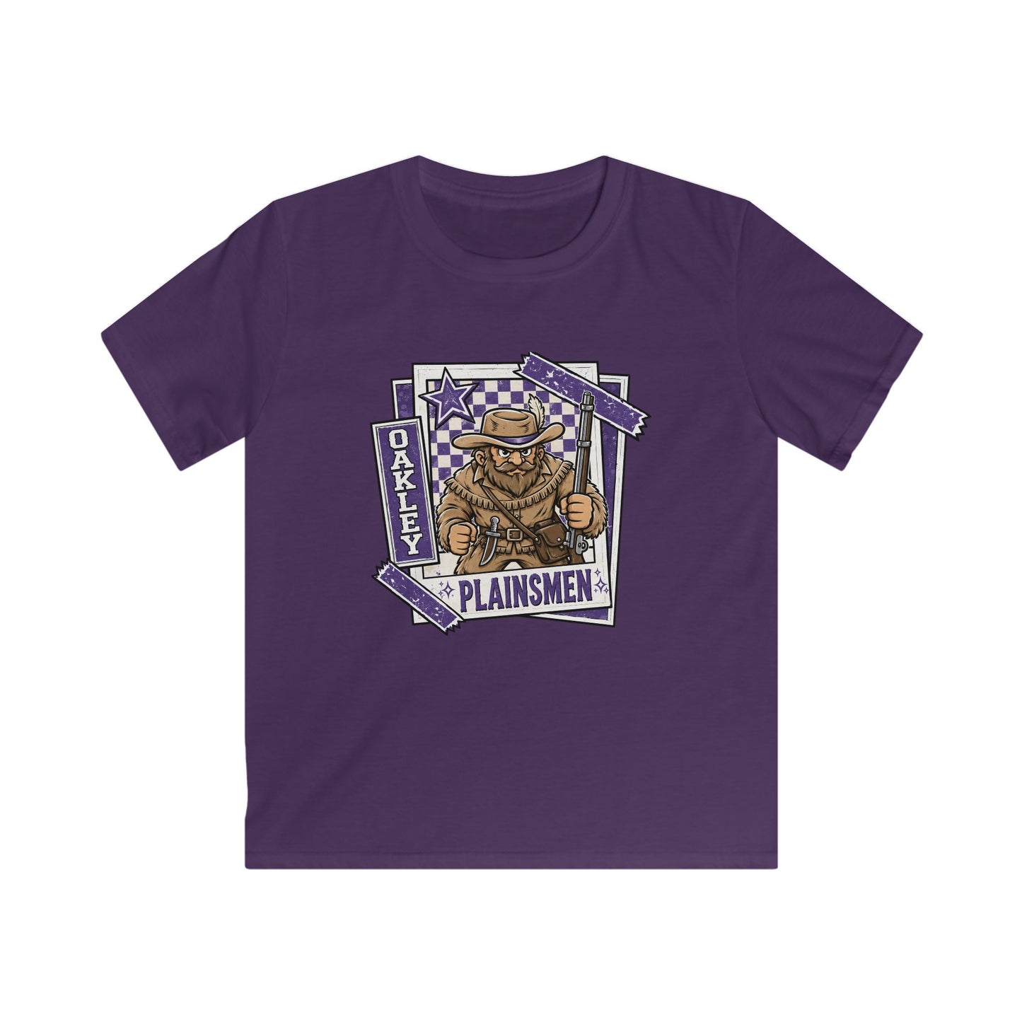 Kids Tee — Oakley Plainsmen Mascot Football Team Shirt
