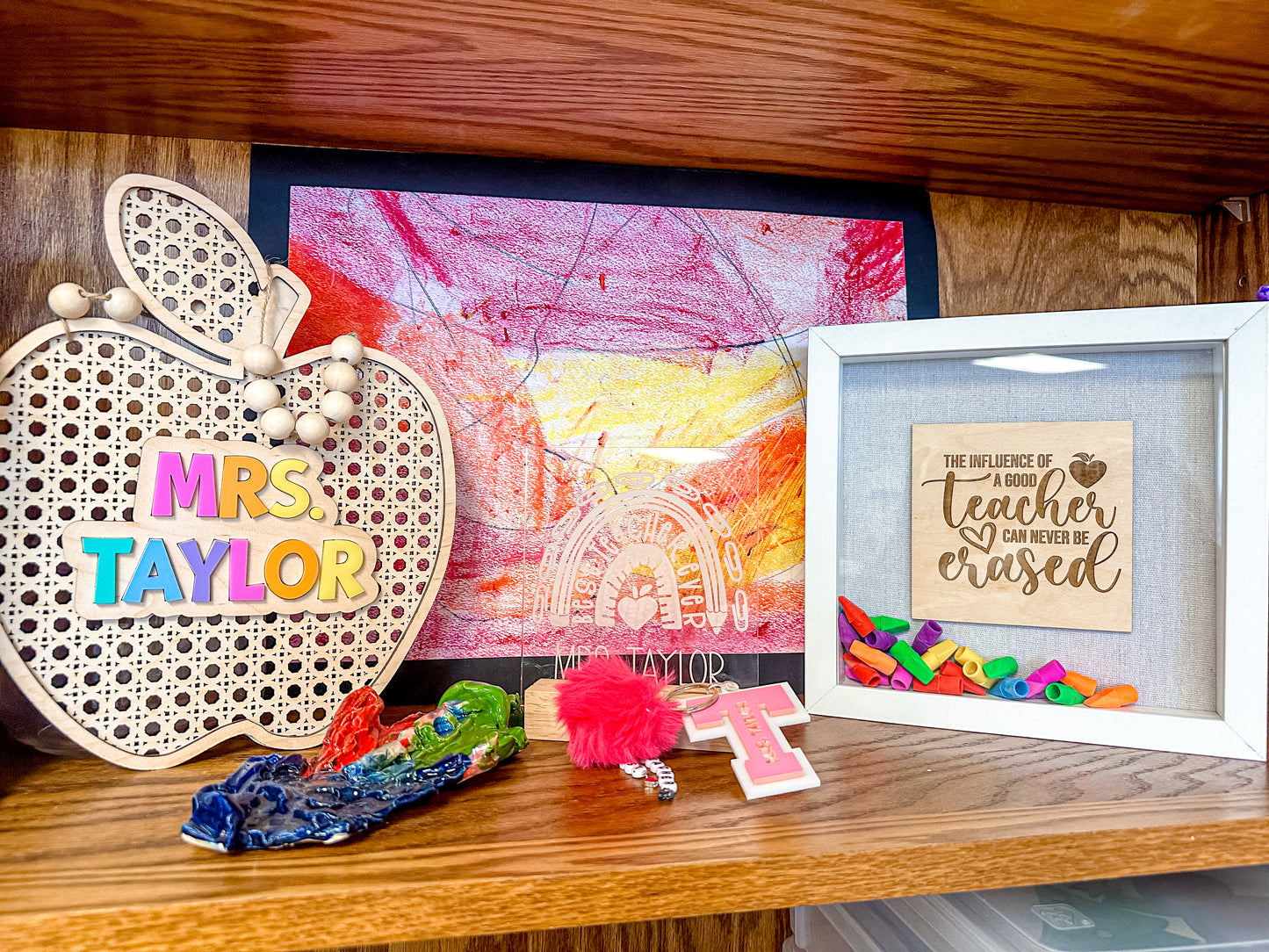 Teachers Can Never Be Erased shadow box • Teacher Appreciation • Back to School Gift