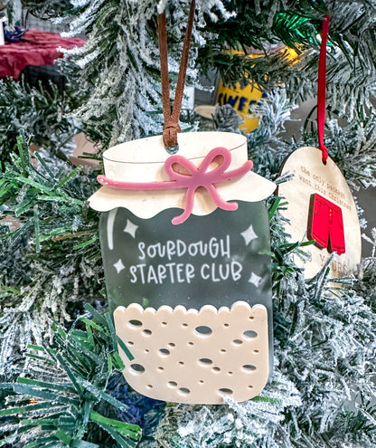 Sourdough starter ornament