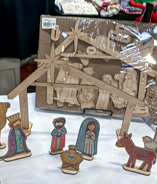 DIY Kids’ Nativity Scene – Color-Your-Own Christmas Nativity Set | Paper-Doll Style Holiday Craft
