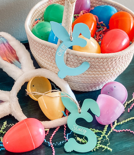 Bunny Ears Easter basket tag